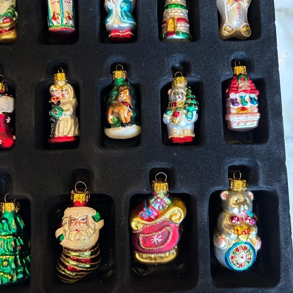 Target Tree Trim Glass Mini Christmas Ornaments 18 Count Multicolor Set